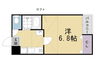 ガーネット御所西【301号室】の間取り