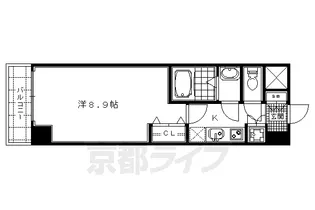 Y’s Flats西陣【4階】の間取り