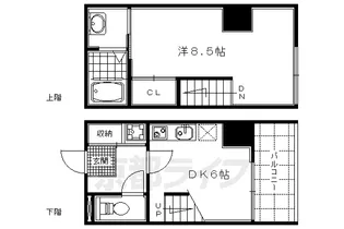 京都府京都市上京区西北小路町【マンション】の間取り