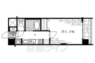 プレサンス二条城北聚楽【7階】の間取り