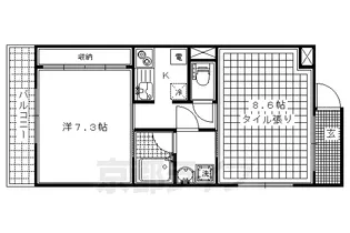 La villa de reve 柊【301号室】の間取り