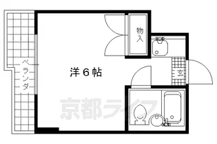 紫野ビル【206号室】の間取り