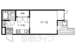 京都府京都市北区紫野上野町【マンション】の間取り