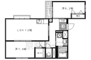 京都府京都市北区紫竹下緑町【アパート】の間取り
