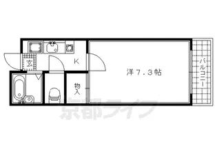 ぽえむ西陣館【303号室】の間取り