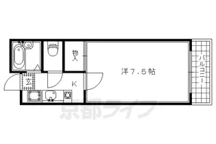 ぽえむ西陣館【405号室】の間取り