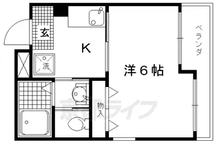シティーハイツ西陣【3階】の間取り
