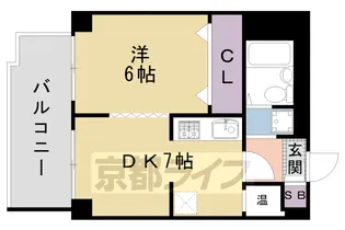 今出川ビューハイツ【502号室】の間取り