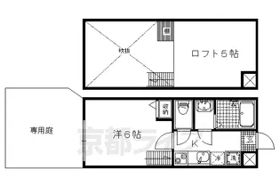 ロフティ京都西陣【107号室】の間取り