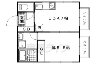 ハイツ真盛【302号室】の間取り