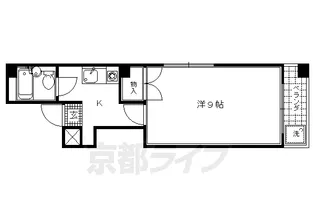 衣笠ハイツ司【1-3号室】の間取り
