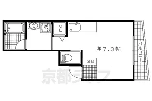 サントビル【401号室】の間取り