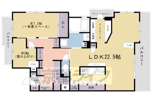 イーグルコート衣笠平野道【4階】の間取り