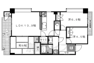 京都府京都市北区大宮南山ノ前町【マンション】の間取り