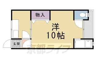 ハイツ釈迦谷【13号室】の間取り
