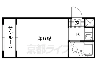 京都府京都市上京区亀屋町【マンション】の間取り