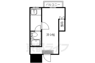 ベネフィット府庁前【202号室】の間取り