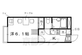 レオパレス御所西【1階】の間取り