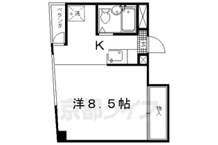 京都府京都市上京区桝屋町【マンション】の間取り