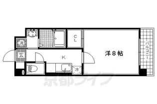京都府京都市北区上賀茂蝉ケ垣内町【マンション】の間取り