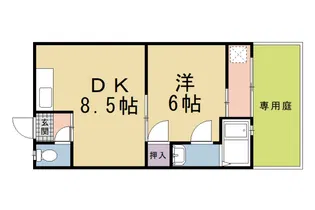 マンションニュー北山【102号室】の間取り