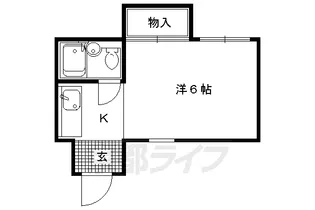 京都府京都市上京区南新在家町【マンション】の間取り