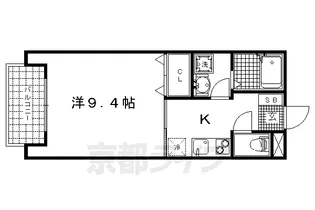 ベルリード下立売【105号室】の間取り