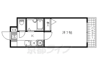京都府京都市上京区中社町【マンション】の間取り