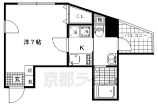 クレストコート二条城北【4階】の間取り