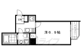 クレストコート二条城北【206号室】の間取り