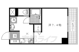 BelleVille千本今出川【6階】の間取り