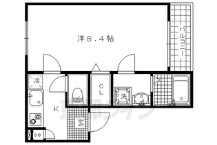 メゾン上七軒【103号室】の間取り