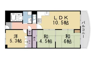 メゾン水無瀬【4-1105号室】の間取り