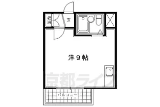 烏丸御池エスメラルダ【708号室】の間取り