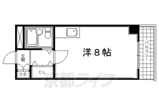 烏丸御池エスメラルダ【1002号室】の間取り