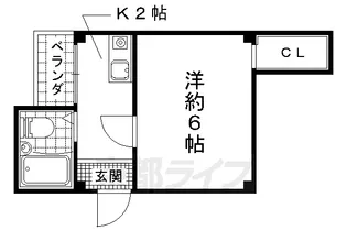 ココ山科【402号室】の間取り