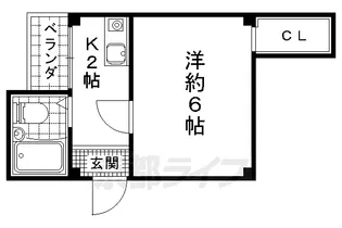 京都府京都市山科区竹鼻竹ノ街道町【マンション】の間取り