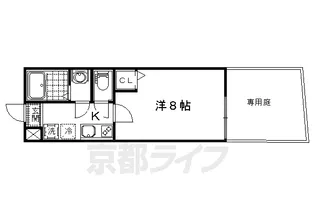京都府京都市山科区御陵中内町【アパート】の間取り