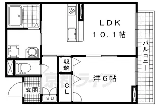 San Felice【202号室】の間取り