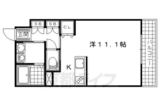 エステイトE北花山【1階】の間取り