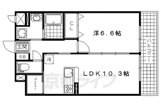 ザ レジデンス 京都・東【4階】の間取り