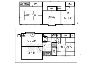 京都府京都市山科区御陵荒巻町【一戸建】の間取り