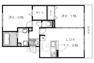 「シャルマンコート ドゥ」【1階】の間取り