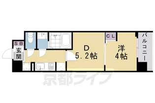 ベラジオ西大路五条【3階】の間取り