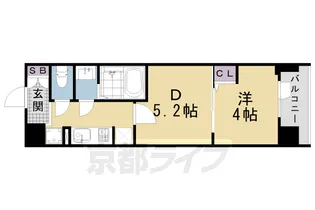 京都府京都市下京区西七条東御前田町【マンション】の間取り