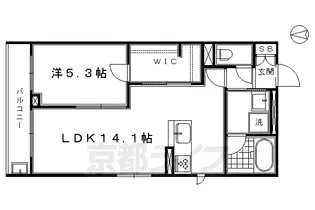 モンテリザイア御駕籠【102号室】の間取り