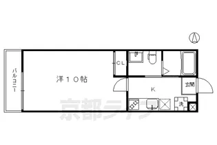 グランメゾン梅小路【104号室】の間取り