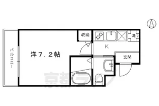 いろは梅小路【303号室】の間取り