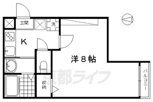 パークサイド梅小路【403号室】の間取り