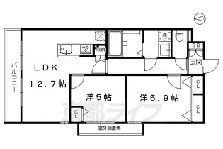ベルビュー東寺西門通【4階】の間取り